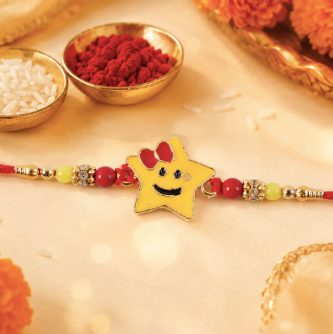 Smiley Star Kids Rakhi – Cute Designer Rakhi for Raksha Bandhan