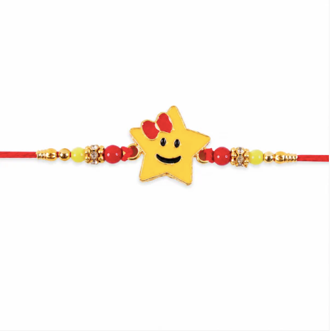 Smiley Star Kids Rakhi – Cute Designer Rakhi for Raksha Bandhan