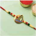 Peacock Feather Rakhi – Handcrafted Designer Rakhi for Brother