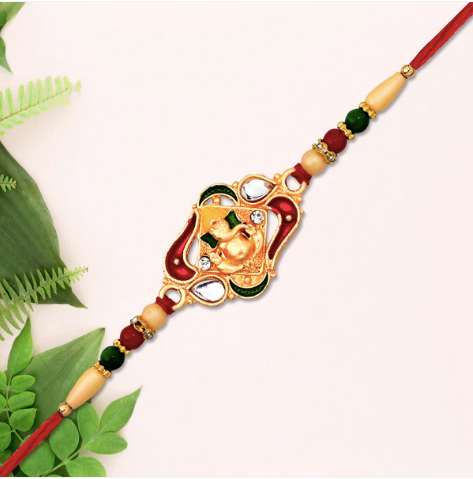 Ganpati Bappa Rakhi – Traditional Designer Rakhi for Brother