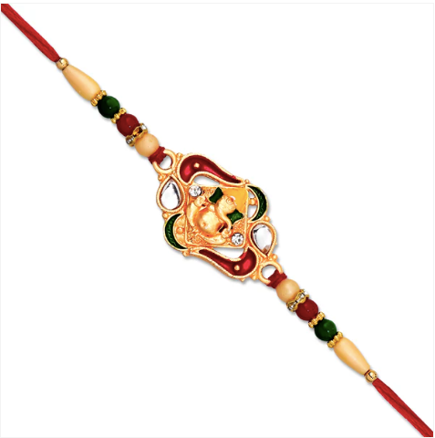 Ganpati Bappa Rakhi – Traditional Designer Rakhi for Brother
