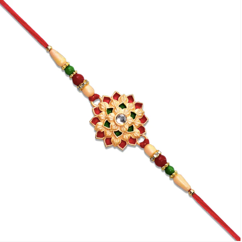Flower Design Rakhi – Elegant Floral Designer Rakhi for Brother