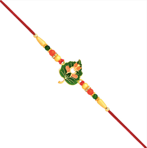 Tulsi Leaf Rakhi – Spiritual Designer Rakhi for Brother