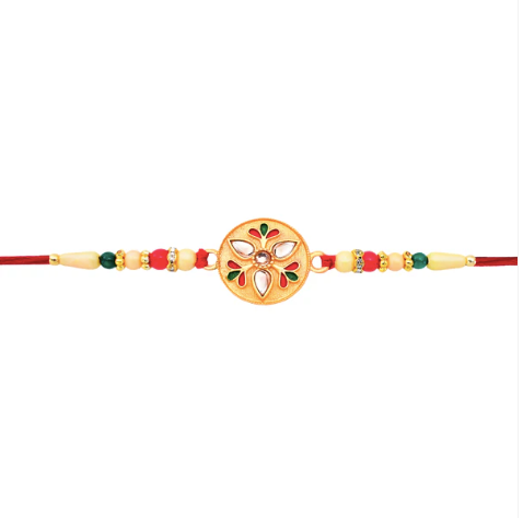 Kalash Rakhi with Embellished Beads – Sacred Designer Rakhi for Brother