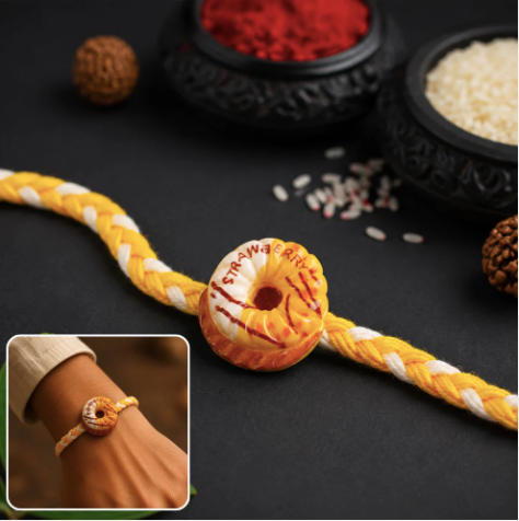 Donut Charm Rakhi – Cute Designer Donut Rakhi for Brother