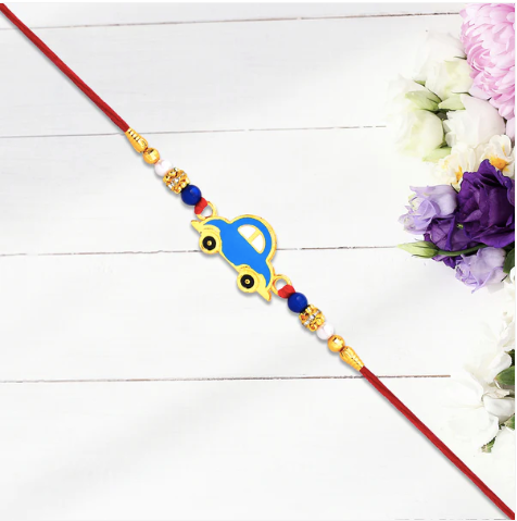 Car Design Kids Rakhi – Cute Cartoon Car Rakhi for Little Brother