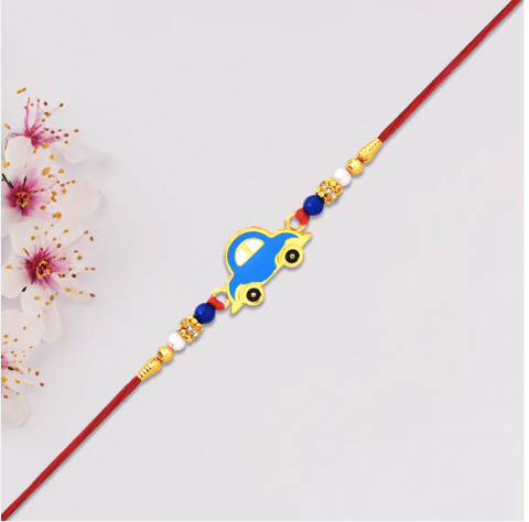 Car Design Kids Rakhi – Cute Cartoon Car Rakhi for Little Brother
