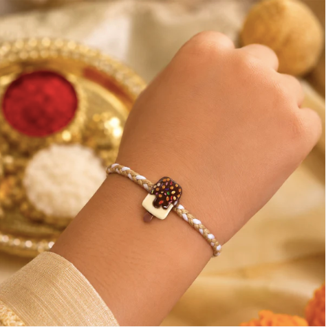 Chocolate Ice Cream Rakhi – Cute Ice Cream Bar Designer Rakhi for Brother