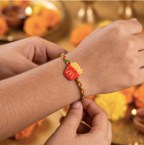 French Fries Charm Rakhi – Cute Designer Fries Rakhi for Brother
