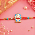 Blue Character Beaded Rakhi – Cute Designer Rakhi with Colourful Beads for Brother