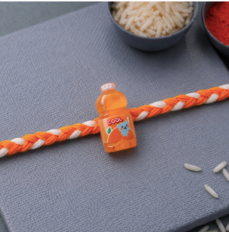 Fancy Drink Bottle Charm Rakhi – Cute Designer Bottle Rakhi for Brother