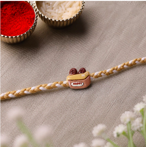 Designer Beaded Rakhi – Stylish Lightweight Rakhi for Brother