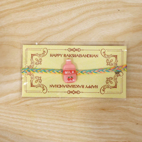 Milk Bottle Designer Rakhi – Cute Fancy Dori Rakhi for Brother