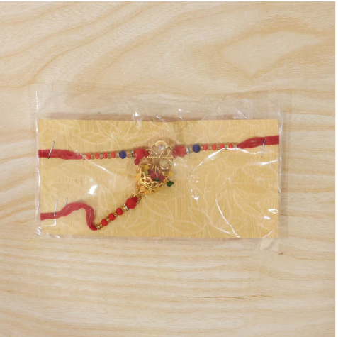 Om Charm Bhabhi Rakhi with Jhumka Latkan – Premium Traditional Lumba Rakhi for Raksha Bandhan