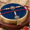 Oxidised Bhabhi Rakhi – Traditional Beaded Rakhi for Sister-in-Law