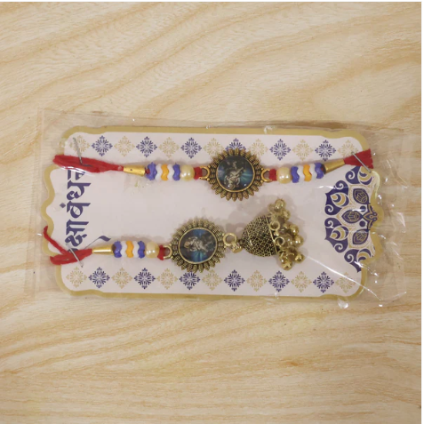 Oxidised Bhabhi Rakhi – Traditional Beaded Rakhi for Sister-in-Law