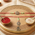 Premium Lumba Bhabhi Rakhi – Traditional Beaded & Latkan Rakhi for Sister-in-Law