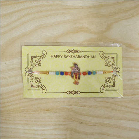 Lord Krishna Rakhi for Brother – Designer Beaded Rakhi for Raksha Bandhan