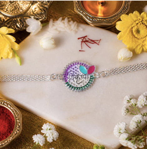 Shree Krishna Rakhi for Brother – Designer Traditional Rakhi for Raksha Bandhan