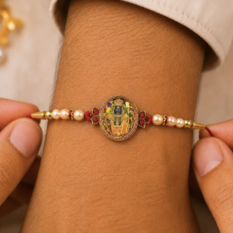 Maharashtrian God Motif Rakhi for Brother – Traditional Divine Raksha Bandhan Rakhi