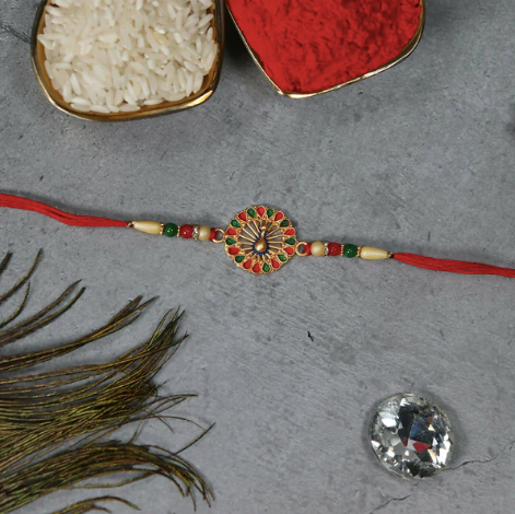 Vinayak Vrat Rakhi for Brother – Designer Ganesha Rakhi for Raksha Bandhan