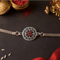 Silver Swastik Rakhi for Brother – Designer Silver Chain Rakhi for Raksha Bandhan