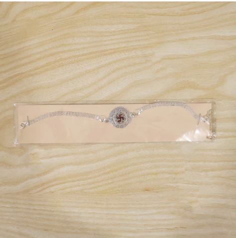 Silver Swastik Rakhi for Brother – Designer Silver Chain Rakhi for Raksha Bandhan