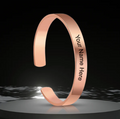 Personalized Rose Gold Copper Kada for Men with Custom Name Engraving