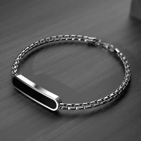 Personalized Silver Bracelet for Men with Custom Name Engraving