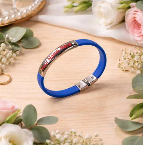 Premium Silicone & Metal Bracelet for Men & Women – Stylish Everyday Wristwear