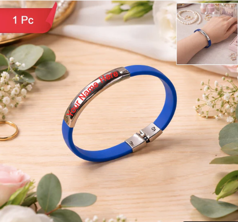 Premium Silicone & Metal Bracelet for Men & Women – Stylish Everyday Wristwear