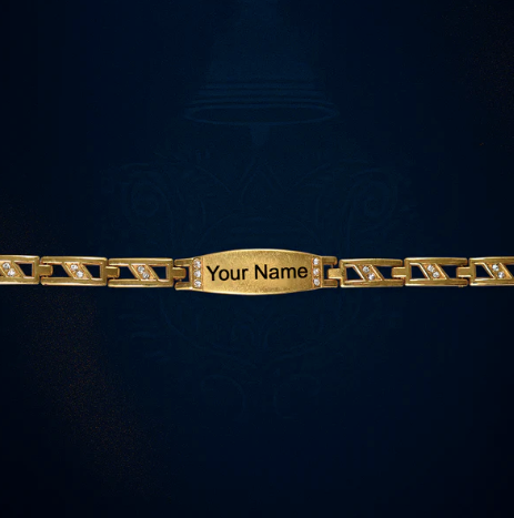 Custom Name Bracelet – Personalized Gold-Plated Ethnic Engraved Bracelet