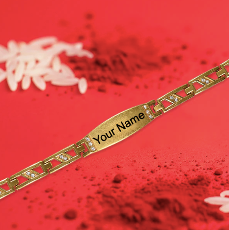 Custom Name Bracelet – Personalized Gold-Plated Ethnic Engraved Bracelet