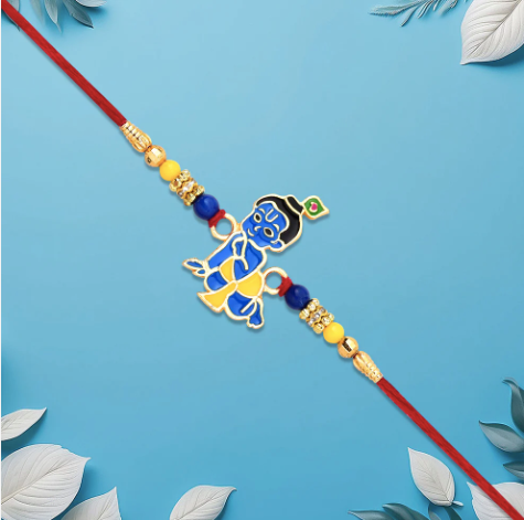 Premium Bal Krishna Kids Rakhi – Cute Divine Designer Rakhi for Little Brother | Handcrafted Raksha Bandhan Rakhi