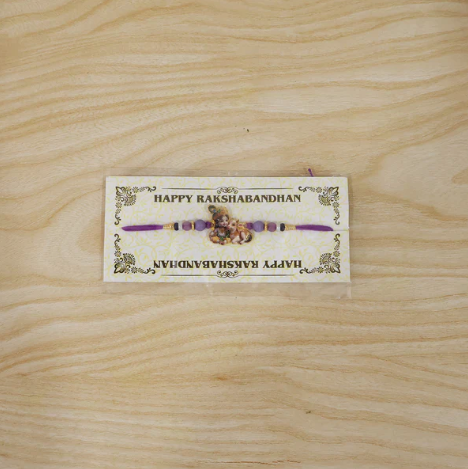 Premium Bal Krishna Rakhi with Cow Motif – Divine Beaded Designer Rakhi for Brother | Raksha Bandhan Special