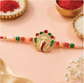 Premium Om Ganesha Rakhi – Divine Designer Rakhi with Traditional Beadwork for Brother | Raksha Bandhan Special