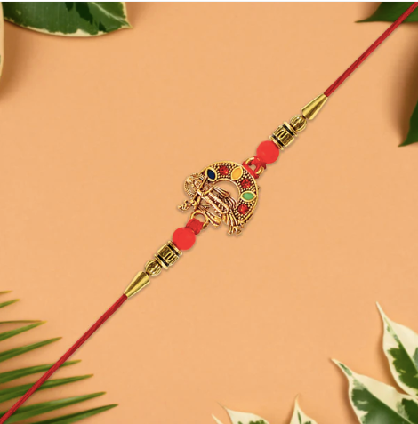 Premium Lord Krishna Rakhi – Divine Spiritual Rakhi for Brother | Traditional Designer Raksha Bandhan Thread