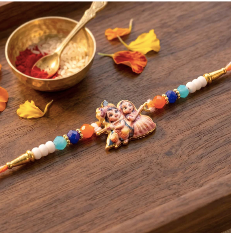 Radha Krishna Rakhi for Brother – Designer Divine Rakhi for Raksha Bandhan