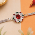Silver Stone Chain Rakhi – Premium Designer Rakhi for Brother