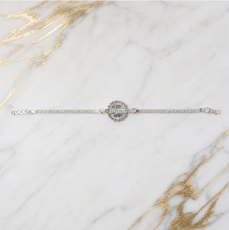 Silver Bhai Chain Rakhi – Modern Designer Rakhi for Brother