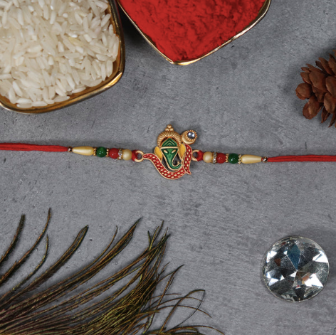 Ganpati Rakhi for Brother – Traditional Lord Ganesha Designer Rakhi