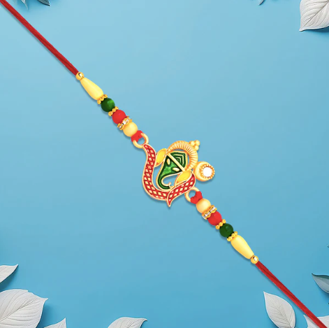 Ganpati Rakhi for Brother – Traditional Lord Ganesha Designer Rakhi