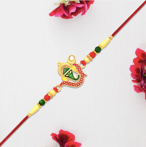 Ganpati Rakhi for Brother – Traditional Lord Ganesha Designer Rakhi