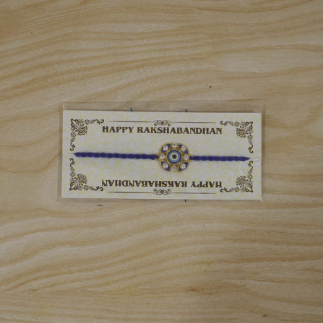 Blue Evil Eye Rakhi for Brother – Protective Designer Rakhi with Premium Thread