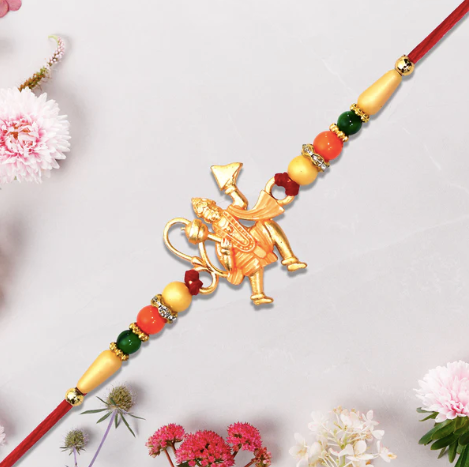 Hanuman Ji Rakhi for Brother – Dronagiri Mountain Designer Raksha Bandhan Thread