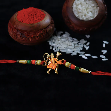 Hanuman Ji Rakhi for Brother – Dronagiri Mountain Designer Raksha Bandhan Thread