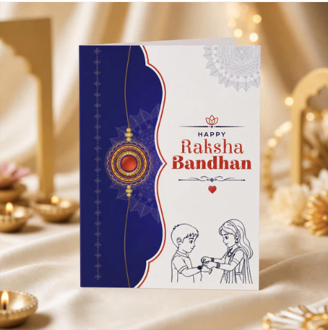 Designer Rakhi Gift Set with Roli Chawal for Brother | Raksha Bandhan Combo