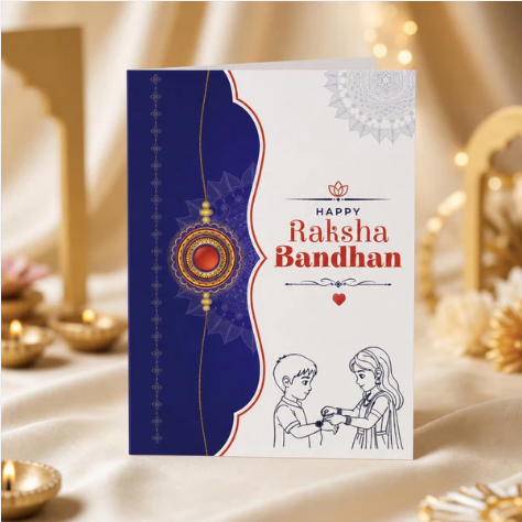Designer Rakhi Gift Set with Roli & Chawal for Brother | Raksha Bandhan Combo