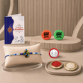 OM Floral Designer Rakhi Gift Combo with Magnets & Pooja Essentials | Raksha Bandhan
