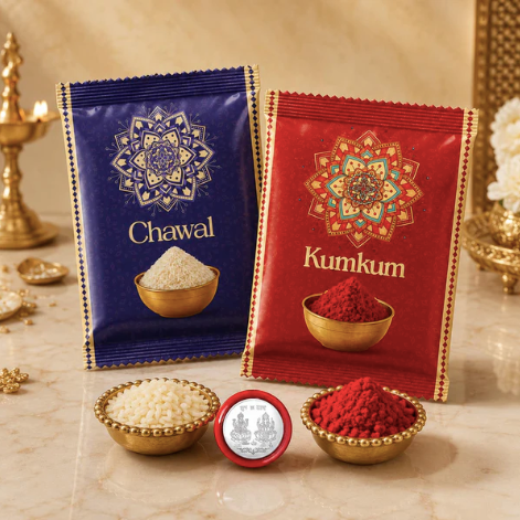 OM Floral Designer Rakhi Gift Combo with Magnets & Pooja Essentials | Raksha Bandhan